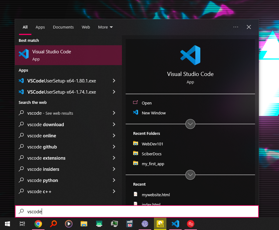 Open VSCode