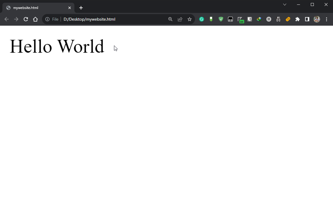 Browser Output