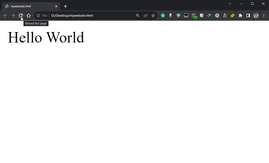 reload the page