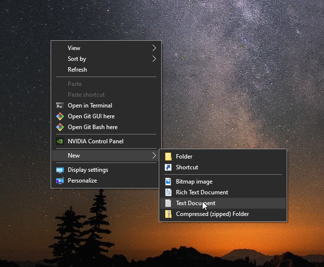 Create new file