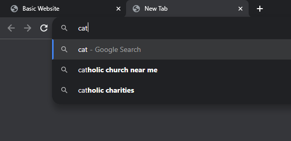 search for cat on google